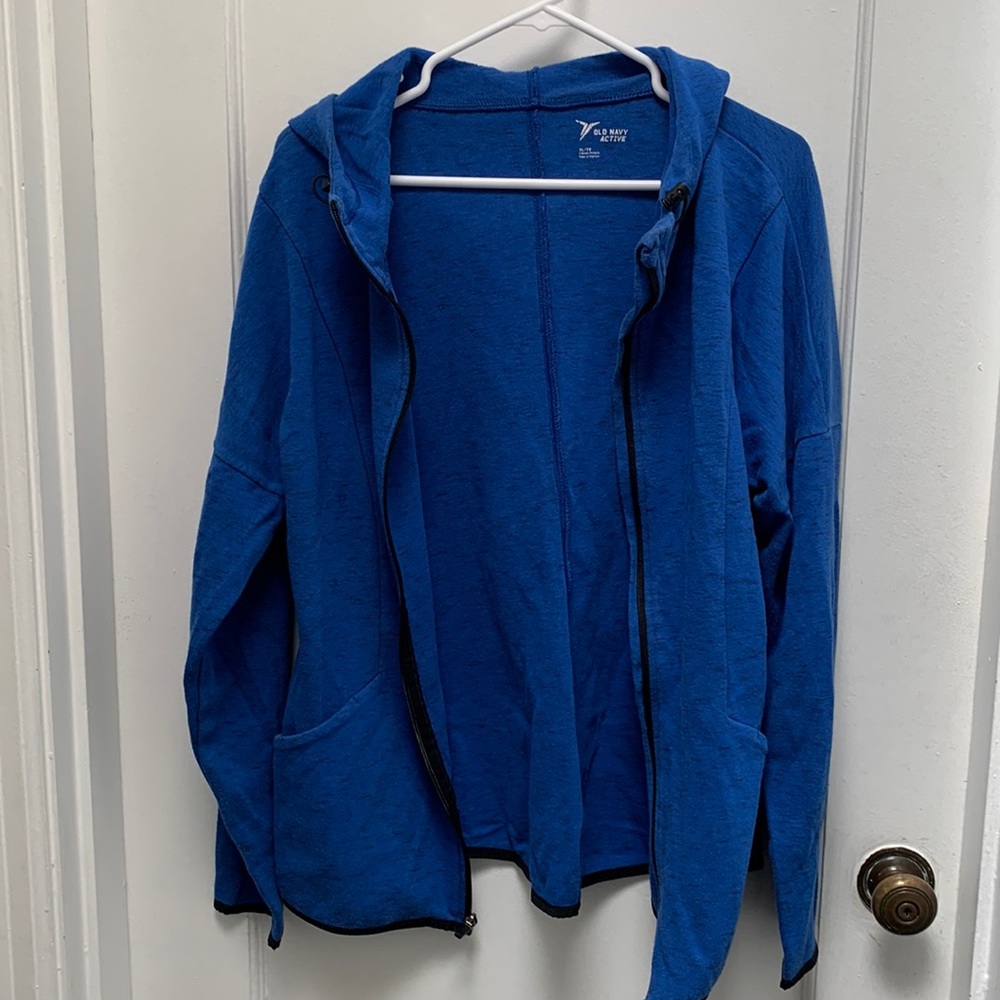 Old Navy Women's Zipped Front Hoodie  Blue XL